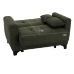 ΚΑΝΑΠΕΣ ΚΡΕΒΑΤΙ HEMA ΔΙΘΕΣΙΟΣ ΨΗΛΗ ΠΛΑΤΗ DARK OLIVE HM3243.05 160x84x88 εκ. - Image 3