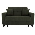 ΚΑΝΑΠΕΣ ΚΡΕΒΑΤΙ HEMA ΔΙΘΕΣΙΟΣ ΨΗΛΗ ΠΛΑΤΗ DARK OLIVE HM3243.05 160x84x88 εκ. - Image 4