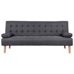 ΚΑΝΑΠΕΣ ΚΡΕΒΑΤΙ WANDA HM3149.01 ΜΕ ΓΚΡΙ ΥΦΑΣΜΑ ΚΑΙ 2 ΠΛΑΙΝΑ ΜΑΞΙΛΑΡΙΑ 190X84X83Y εκ. - Image 4