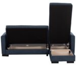 ΚΑΝΑΠΕΣ ΚΡΕΒΑΤΙ GHUFRAN ΓΩΝΙΑ ΑΝΑΣΤΡΕΨΙΜΗ ΜΠΛΕ HM3244.07 ΜΕ ΑΠΟΘΗΚΕΤΙΚΟ ΧΩΡΟ 202x140x78Yεκ. - Image 4