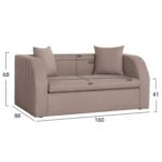 ΚΑΝΑΠΕΣ ΚΡΕΒΑΤΙ ILSA HM3284 ΜΠΕΖ ΑΛΕΚΙΑΣΤΟ ΥΦΑΣΜΑ ΑΝΑΔΙΠΛΟΥΜΕΝΟ ΜΕ ΣΤΡΩΜΑ 160x88x68Υ - Image 2