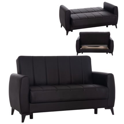 Αγόρασε ΚΑΝΑΠΕΣ ΚΡΕΒΑΤΙ ΜΕ ΑΠΟΘ.ΧΩΡΟ ΔΙΘΕΣΙΟΣ NIKKO HM3293.11 ΜΑΥΡΟ PU 144x75x84Υεκ. σε μοναδική τιμή στο clickforshop.gr