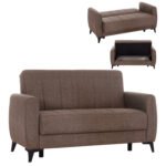 Αγόρασε ΚΑΝΑΠΕΣ ΚΡΕΒΑΤΙ ΜΕ ΑΠΟΘ.ΧΩΡΟ ΔΙΘΕΣΙΟΣ NIKKO HM3293.02 ΚΑΦΕ ΥΦΑΣΜΑ 144x75x84Υεκ. σε μοναδική τιμή στο clickforshop.gr