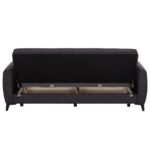 ΚΑΝΑΠΕΣ ΚΡΕΒΑΤΙ ΜΕ ΑΠΟΘ.ΧΩΡΟ TΡΙΘΕΣΙΟΣ NIKKO HM3292.01 ΓΚΡΙ ΥΦΑΣΜΑ 209x76x83Υεκ. - Image 5