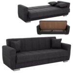 Αγόρασε ΚΑΝΑΠΕΣ ΚΡΕΒΑΤΙ POLYA ΤΡΙΘΕΣΙΟΣ HM3240.03 ΓΚΡΙ 215x85x76Υ εκ. σε μοναδική τιμή στο clickforshop.gr