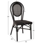 ΚΑΡΕΚΛΑ ΑΛΟΥΜΙΝΙΟΥ TRENT BAMBOO LOOK ΜΕ TEXTLINE 45x57x88 εκ. HM5052 - Image 2