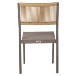 ΚΑΡΕΚΛΑ ΑΛΟΥΜΙΝΙΟΥ ΣΑΜΠΑΝΙ ΜΕ RATTAN & TEXTLINE HM5921.03 46x55,5x83 εκ. - Image 6