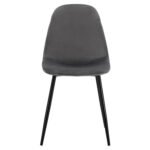 ΚΑΡΕΚΛΑ LEONARDO ΒΕΛΟΥΔΟ ΓΚΡΙ ΜΕ ΜΕΤΑΛΛΙΚΑ ΠΟΔΙΑ 45x53x85Υ εκ. HM00100.01 - Image 3