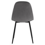 ΚΑΡΕΚΛΑ LEONARDO ΒΕΛΟΥΔΟ ΓΚΡΙ ΜΕ ΜΕΤΑΛΛΙΚΑ ΠΟΔΙΑ 45x53x85Υ εκ. HM00100.01 - Image 6