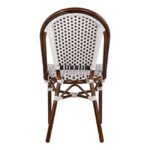 ΚΑΡΕΚΛΑ BISTRO ΑΛΟΥΜΙΝΙΟΥ BAMBOO LOOK ΜΕ ΛΕΥΚΟ-ΜΑΥΡΟ RATTAN HM5566.01 45x54x90Υεκ. - Image 6