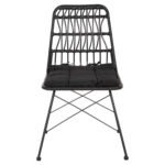 ΚΑΡΕΚΛΑ ΕΞ.ΧΩΡΟΥ ALLEGRA HM5453.12 ΜΕΤΑΛΛΟ-ΜΑΞΙΛΑΡΙ-WICKER ΜΑΥΡΟ 52x52x83,5Yεκ. - Image 3