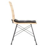 ΚΑΡΕΚΛΑ ΕΞΩΤ.ΧΩΡΟΥ ALLEGRA & ΜΑΞΙΛΑΡΙ HM5451.11 ΜΕΤΑΛΛΟ ΜΑΥΡΟ-ΜΠΕΖ WICKER 52x51.5x83.5Y - Image 4