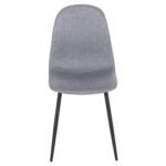 ΚΑΡΕΚΛΑ LEONARDO HM00100.26 ΥΦΑΣΜΑ ΓΚΡΙ & ΜΑΥΡΑ ΜΕΤΑΛ. ΠΟΔΙΑ 42x49,5x89Υεκ. - Image 3