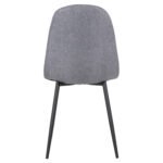 ΚΑΡΕΚΛΑ LEONARDO HM00100.26 ΥΦΑΣΜΑ ΓΚΡΙ & ΜΑΥΡΑ ΜΕΤΑΛ. ΠΟΔΙΑ 42x49,5x89Υεκ. - Image 6