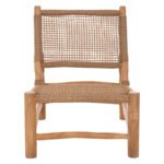 ΚΑΡΕΚΛΑ LONDER HM5986 ΞΥΛΟ TEAK ΣΕ ΦΥΣΙΚΟ ΚΑΙ ΣΥΝΘΕΤΙΚΟ RATTAN 63x77x77Υεκ. - Image 3