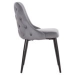 ΚΑΡΕΚΛΑ SERENITY HM8527.11 ΒΕΛΟΥΔΟ ΓΚΡΙ ΜΕ ΜΑΥΡΑ ΜΕΤΑΛΛΙΚΑ ΠΟΔΙΑ 51x54x83,5Υεκ. - Image 4