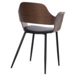 ΚΑΡΕΚΛΑ VELP HM9616.03 ΞΥΛΟ ΣΕ ΚΑΡΥΔΙ-ΜΑΥΡΟ PU-ΜΑΥΡΑ ΜΕΤΑΛ. ΠΟΔΙΑ 55,5x50x79Υεκ. - Image 5