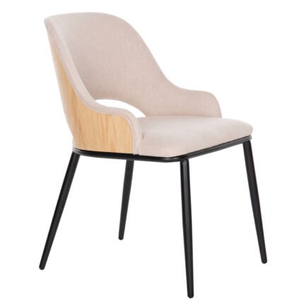 Αγόρασε ΚΑΡΕΚΛΑ DELF HM9617.02 ΜΠΕΖ ΥΦΑΣΜΑ-ΜΑΥΡΑ ΜΕΤΑΛ. ΠΟΔΙΑ-ΞΥΛΙΝΗ ΠΛΑΤΗ ΟΑΚ 48x55x76Υ σε μοναδική τιμή στο clickforshop.gr