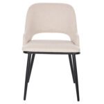 ΚΑΡΕΚΛΑ DELF HM9617.04 ΜΠΕΖ ΥΦΑΣΜΑ-ΜΑΥΡΑ ΜΕΤΑΛ. ΠΟΔΙΑ-ΞΥΛΙΝΗ ΠΛΑΤΗ ΚΑΡΥΔΙ 48x55x76Υεκ. - Image 3