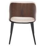 ΚΑΡΕΚΛΑ DELF HM9617.04 ΜΠΕΖ ΥΦΑΣΜΑ-ΜΑΥΡΑ ΜΕΤΑΛ. ΠΟΔΙΑ-ΞΥΛΙΝΗ ΠΛΑΤΗ ΚΑΡΥΔΙ 48x55x76Υεκ. - Image 6