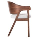ΚΑΡΕΚΛΑ NERO HM9972 RUBBERWOOD ΣΕ ΚΑΡΥΔΙ-ΓΚΡΙ ΥΦΑΣΜΑ ΚΑΘΙΣΜΑ 56x56x78Yεκ. - Image 4