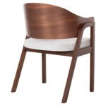 ΚΑΡΕΚΛΑ NERO HM9972 RUBBERWOOD ΣΕ ΚΑΡΥΔΙ-ΓΚΡΙ ΥΦΑΣΜΑ ΚΑΘΙΣΜΑ 56x56x78Yεκ. - Image 5