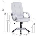 ΚΑΡΕΚΛΑ ΓΡΑΦΕΙΟΥ JAYA HM1091.02 ΛΕΥΚΗ 64Χ71Χ118 ΕΚ - Image 2