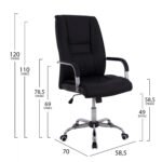 ΚΑΡΕΚΛΑ ΓΡΑΦΕΙΟΥ ANGEE HM1106.01 ΣΕ ΧΡΩΜΑ ΜΑΥΡΟ - Image 2