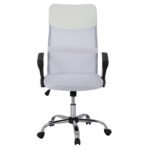 ΚΑΡΕΚΛΑ ΓΡΑΦΕΙΟΥ CABLE HM1000.04 ΛΕΥΚΟ MESH ΠΟΔΙ ΧΡΩΜΙΟΥ 61x58x118Y εκ. - Image 3