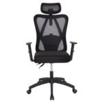 ΚΑΡΕΚΛΑ ΓΡΑΦΕΙΟΥ MEXER HM1195.01 ΜΑΥΡΟ MESH-PP ΒΑΣΗ 68x70x136Υεκ. - Image 3