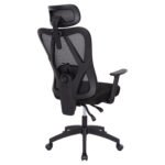 ΚΑΡΕΚΛΑ ΓΡΑΦΕΙΟΥ MEXER HM1195.01 ΜΑΥΡΟ MESH-PP ΒΑΣΗ 68x70x136Υεκ. - Image 5