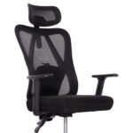 ΚΑΡΕΚΛΑ ΓΡΑΦΕΙΟΥ MEXER HM1195.01 ΜΑΥΡΟ MESH-PP ΒΑΣΗ 68x70x136Υεκ. - Image 6