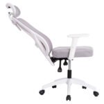 ΚΑΡΕΚΛΑ ΓΡΑΦΕΙΟΥ MEXER HM1195.02 ΓΚΡΙ MESH-PP ΒΑΣΗ-ΣΚΕΛΕΤΟΣ ΛΕΥΚΟΣ 68x70x136Υεκ. - Image 5