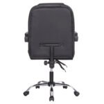 ΚΑΡΕΚΛΑ ΓΡΑΦΕΙΟΥ LAGOM HM1198 ΜΑΥΡO PVC-ΜΕΤΑΛ.ΒΑΣΗ-ΜΑΥΡΟΣ ΣΚΕΛΕΤΟΣ 60x70x104Υεκ - Image 6