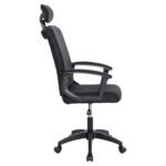 ΚΑΡΕΚΛΑ ΓΡΑΦΕΙΟΥ NIMBLE HM1199.11 ΜΑΥΡΟ ΥΦΑΣΜΑ-ΜΑΥΡΟΣ ΣΚΕΛΕΤΟΣ & ΒΑΣΗ 59x64x122Υεκ - Image 4