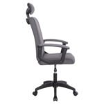 ΚΑΡΕΚΛΑ ΓΡΑΦΕΙΟΥ NIMBLE HM1199.12 ΓΚΡΙ ΥΦΑΣΜΑ-ΜΑΥΡΟΣ ΣΚΕΛΕΤΟΣ&ΒΑΣΗ 59x64x122Υεκ - Image 4