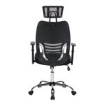 ΚΑΡΕΚΛΑ ΓΡΑΦΕΙΟΥ BRIEF HM1206.01 ΜΑΥΡΟ MESH--ΒΑΣΗ ΧΡΩΜΙΟΥ 63x64x122Υεκ. - Image 6