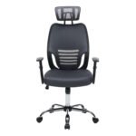 ΚΑΡΕΚΛΑ ΓΡΑΦΕΙΟΥ BRIEF HM1206.02 ΓΚΡΙ MESH--ΒΑΣΗ ΧΡΩΜΙΟΥ 63x64x122Υεκ. - Image 3