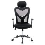 ΚΑΡΕΚΛΑ ΓΡΑΦΕΙΟΥ CUORE HM1207.01 ΜΑΥΡΟΣ ΣΚΕΛΕΤΟΣ-ΜΑΥΡΟ MESH 63x61x125Υεκ - Image 3