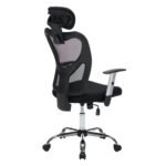 ΚΑΡΕΚΛΑ ΓΡΑΦΕΙΟΥ CUORE HM1207.01 ΜΑΥΡΟΣ ΣΚΕΛΕΤΟΣ-ΜΑΥΡΟ MESH 63x61x125Υεκ - Image 5