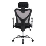 ΚΑΡΕΚΛΑ ΓΡΑΦΕΙΟΥ CUORE HM1207.01 ΜΑΥΡΟΣ ΣΚΕΛΕΤΟΣ-ΜΑΥΡΟ MESH 63x61x125Υεκ - Image 6