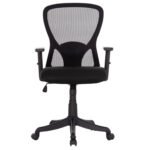 ΚΑΡΕΚΛΑ ΓΡΑΦΕΙΟΥ KRAM HM1208.01 ΜΑΥΡΟΣ ΣΚΕΛΕΤΟΣ--ΜΑΥΡΟ MESH 64x64x100-108Υεκ. - Image 3