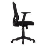 ΚΑΡΕΚΛΑ ΓΡΑΦΕΙΟΥ KRAM HM1208.01 ΜΑΥΡΟΣ ΣΚΕΛΕΤΟΣ--ΜΑΥΡΟ MESH 64x64x100-108Υεκ. - Image 4