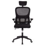 ΚΑΡΕΚΛΑ ΓΡΑΦΕΙΟΥ BASTON HM18236.01 ΜΑΥΡΟ MESH & PP ΣΚΕΛΕΤΟΣ 64x60x117-127Υεκ. - Image 3