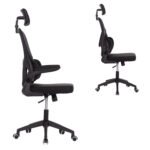 ΚΑΡΕΚΛΑ ΓΡΑΦΕΙΟΥ BASTON HM18236.01 ΜΑΥΡΟ MESH & PP ΣΚΕΛΕΤΟΣ 64x60x117-127Υεκ. - Image 4