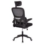 ΚΑΡΕΚΛΑ ΓΡΑΦΕΙΟΥ BASTON HM18236.01 ΜΑΥΡΟ MESH & PP ΣΚΕΛΕΤΟΣ 64x60x117-127Υεκ. - Image 5