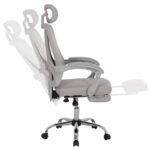 ΚΑΡΕΚΛΑ ΓΡΑΦΕΙΟΥ BARNET HM18258.02 ΓΚΡΙ MESH-ΓΚΡΙ ΣΚΕΛΕΤΟΣ NYLON 61x62x123Υ - Image 4