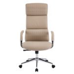 ΚΑΡΕΚΛΑ ΓΡΑΦΕΙΟΥ MEITE HM18353.02 ΜΠΕΖ PU ΔΕΡΜΑ--ΒΑΣΗ ΧΡΩΜΙΟΥ 66x71x127Υεκ - Image 3