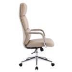 ΚΑΡΕΚΛΑ ΓΡΑΦΕΙΟΥ MEITE HM18353.02 ΜΠΕΖ PU ΔΕΡΜΑ--ΒΑΣΗ ΧΡΩΜΙΟΥ 66x71x127Υεκ - Image 4