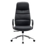 ΚΑΡΕΚΛΑ ΓΡΑΦΕΙΟΥ TEETER HM18355.01 ΜΑΥΡΟ PU ΔΕΡΜΑ--ΒΑΣΗ ΧΡΩΜΙΟΥ 67x66x121Υεκ - Image 3